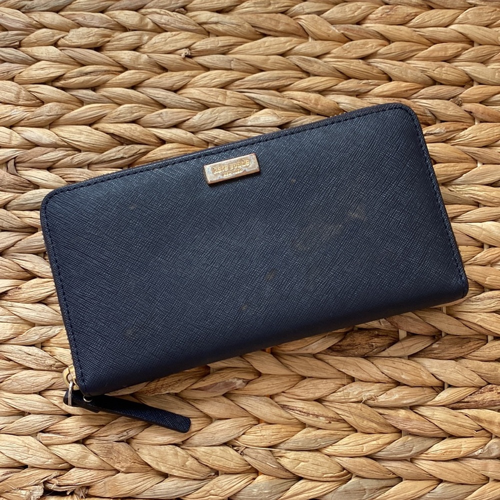 Kate Spade Navy Zip Around Wallet